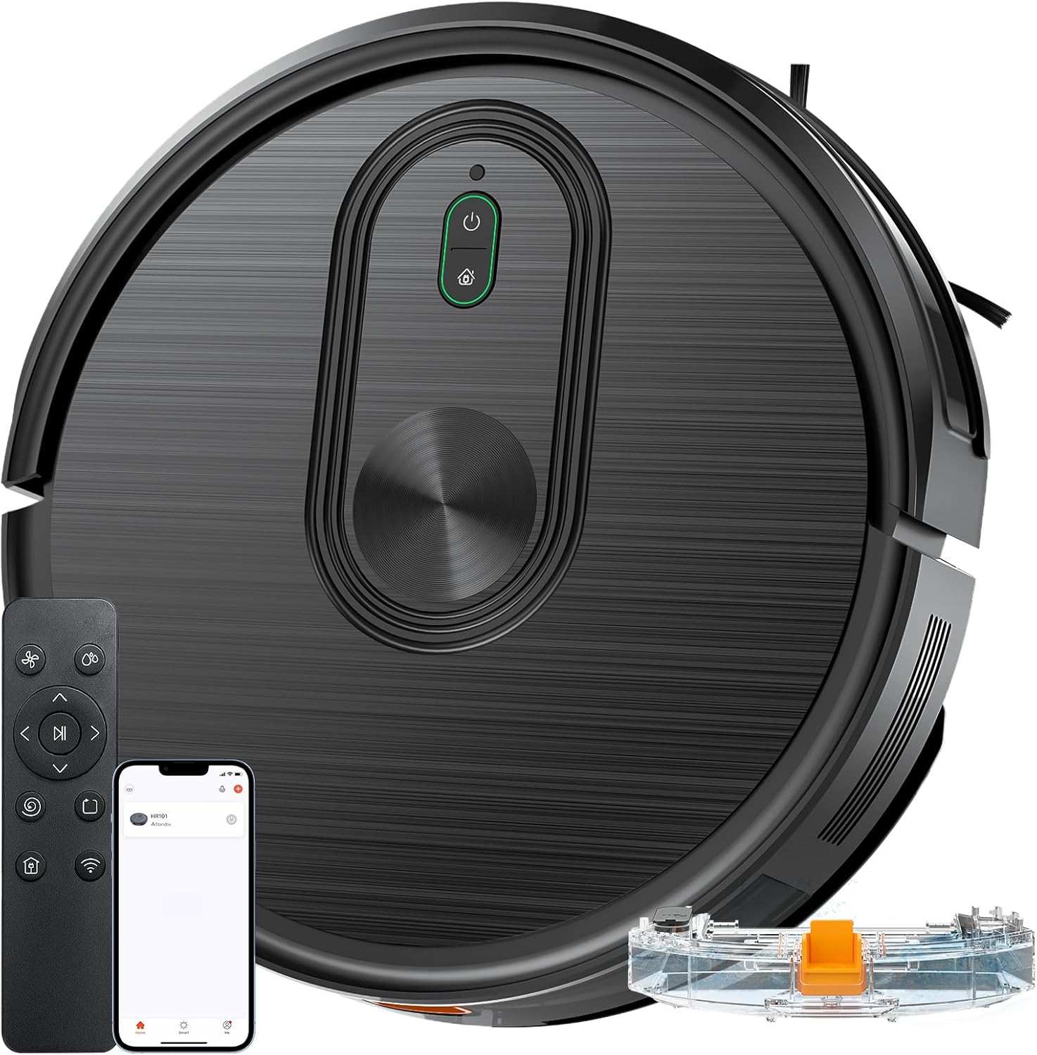 Robot Vacuum and Mop Combo, 2 in 1 Mopping Robot Vacuum Cleaner with Schedule, Wi-Fi/Voice/App, Strong Suction, Ease of Use, Self-Charging Robotic Vacuum, Slim, Ideal for Hard Floor, Pet Hair, Carpet
