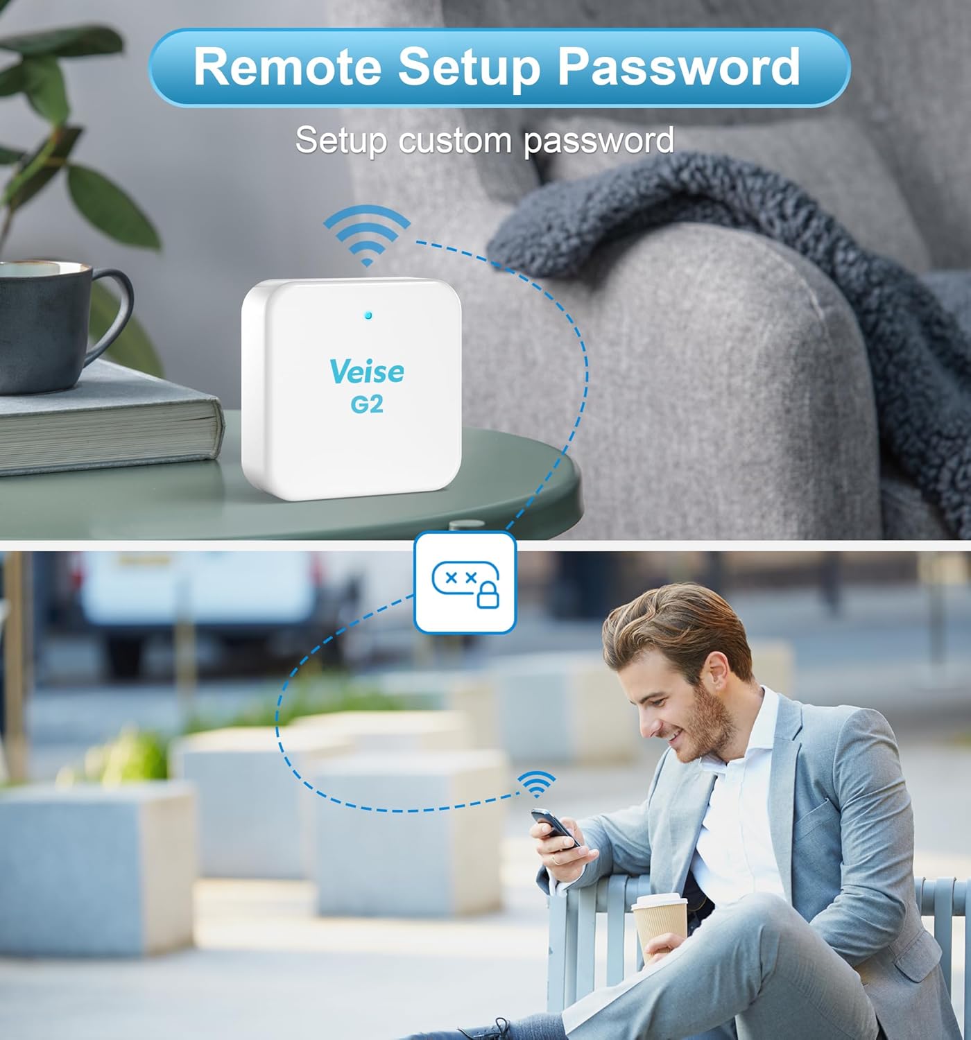 Veise G2 Gateway, Smart Lock WiFi Gateway, Paired with Smart Door Lock to Realize APP Remote Control, Compatible with DD Lock APP and TT Lock APP - Image 3